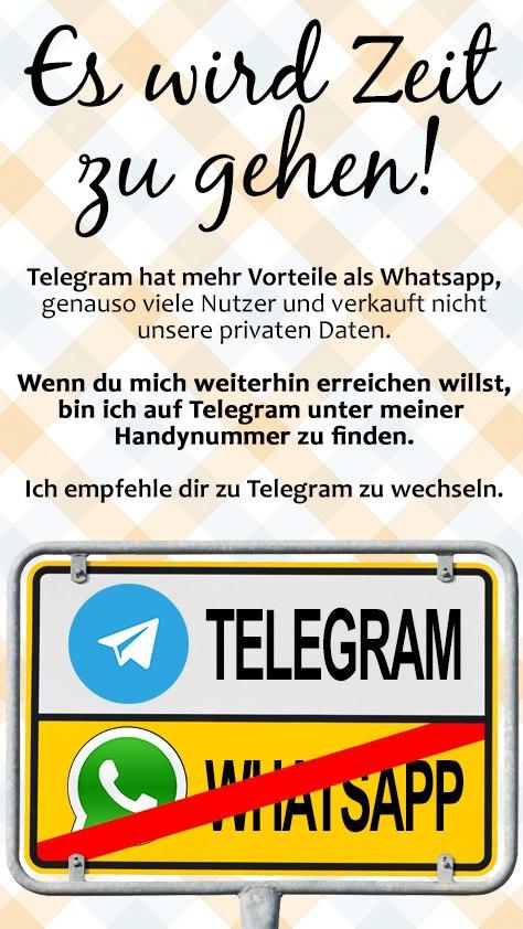 Whatsapp - Zeit zu Telegram zu gehen