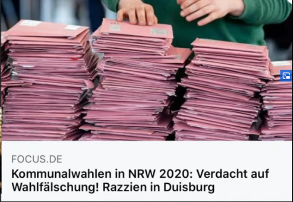 Verdacht auf Wahlfälschung in NRW!