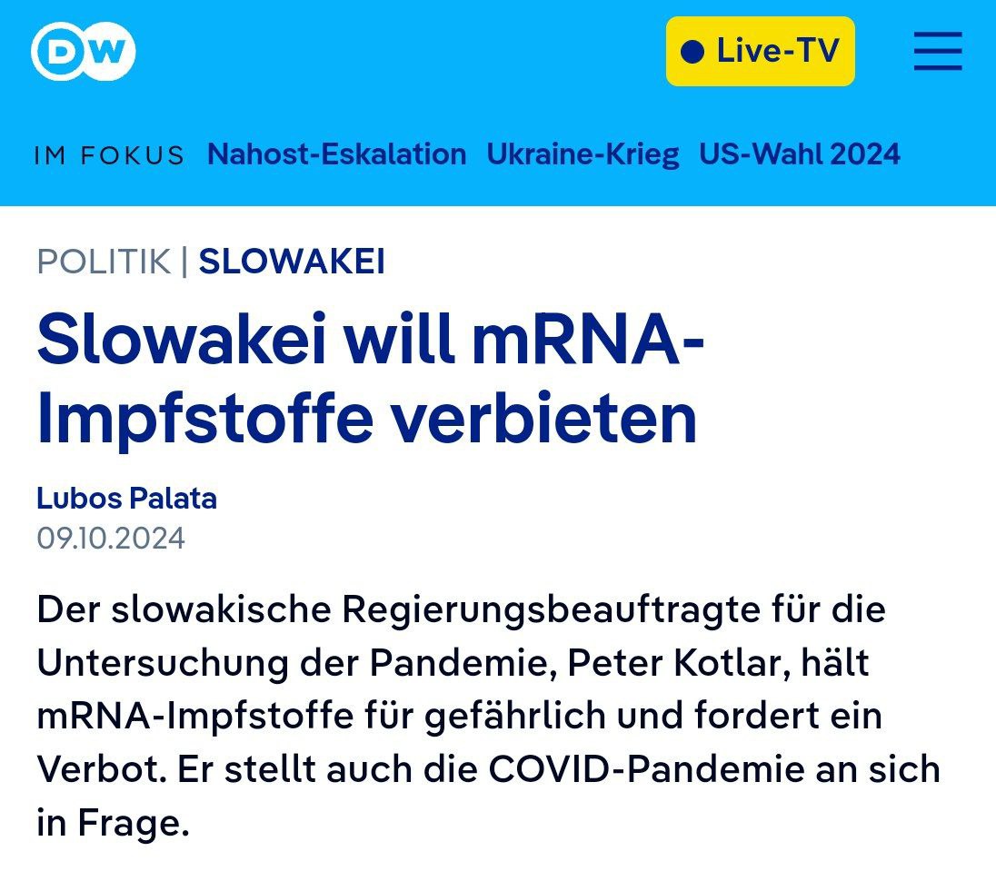 Slowakei: mRNA Impfstoffe verbieten!