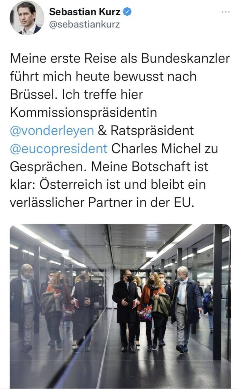 2) Österreichischer Bundeskanzler Schallenberg macht Twitter-Fauxpas - Account von Vorgänger Kurz genutzt