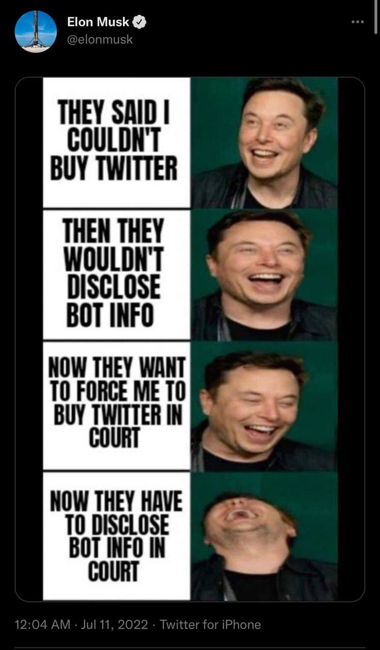 Elon Musk tweetet heute eine Boom Nachricht: