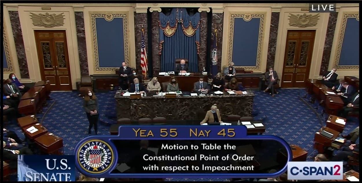 Der US-Senat hat mit 55 zu 45 Stimmen den Antrag von Paul abgelehnt