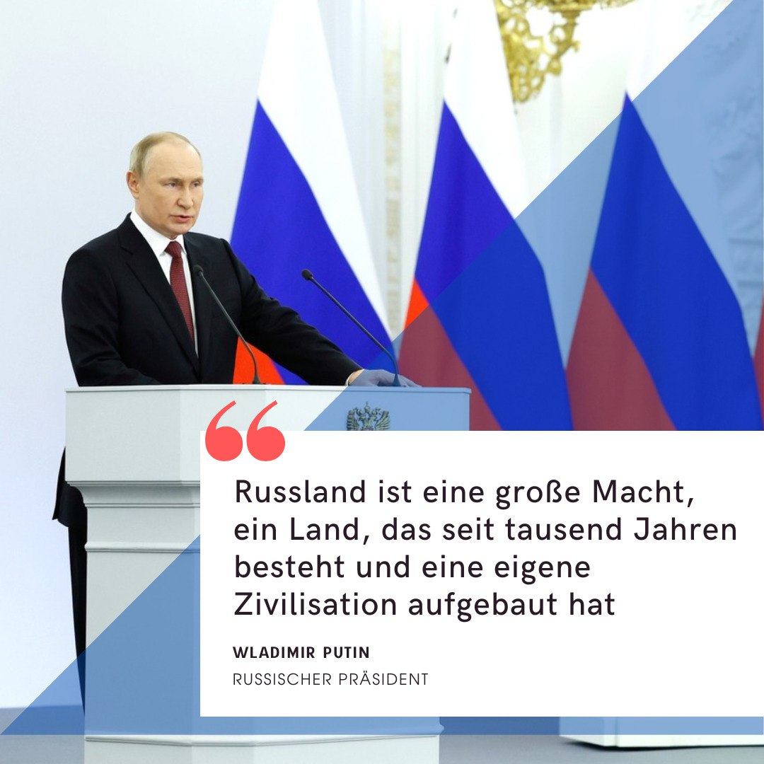 Aus der Ansprache des Präsidenten der Russischen Föderation, Wladimir W.Putin: