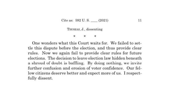 SCOTUS: Richter Thomas des Obersten Gerichtshofs im Wortlaut zur heutigen Entscheidung